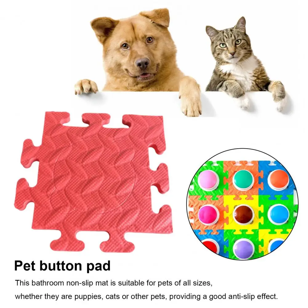 Anti-slip Mat for Pets Pet Button Pad Pet Communication Mat for Bathrooms Home Anti-slip Dog Play Floor Mat with for Dogs