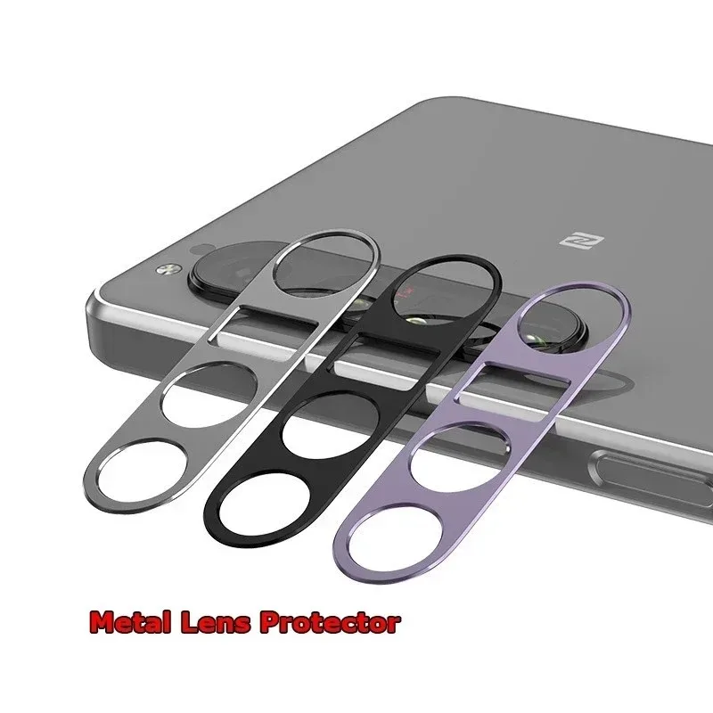 Funda de lente de cámara trasera para Sony Xperia 10 1 V VI IV III, cubierta de cámara de Metal de aluminio 3D, Protector de pantalla de lente, parachoques