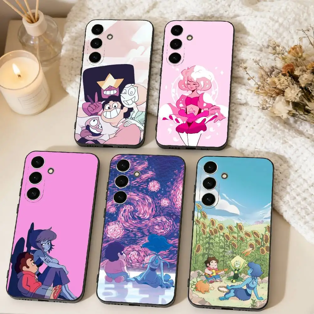 

S-Steven U-Universe Sweet Friendship Phone Case For Samsung Galaxy A73,A72,A71,A70,A53,A52,A51,Soft Black Shell