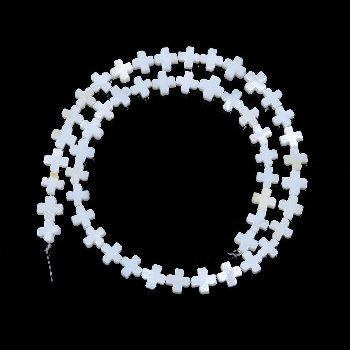 Natural White Cross Shell Beads for DIY Jewellery