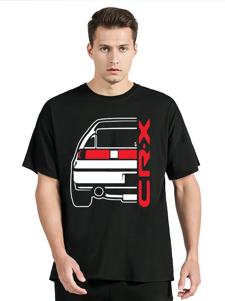 Hot Sale 100% Cotton Tshirt Classic Japanese Car Fans CRX SiR T-SHIRT Hip Hop Tees Tops Men Clothing