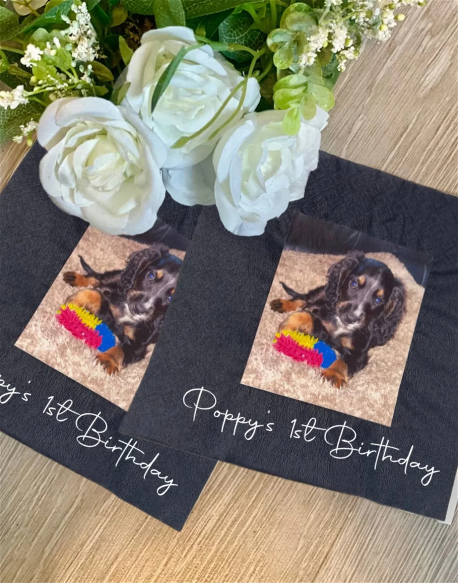 

50 PCS Personalised Photo Napkins, Birthday, Wedding, 21st 30th Tissue, Any Age Party Napkin