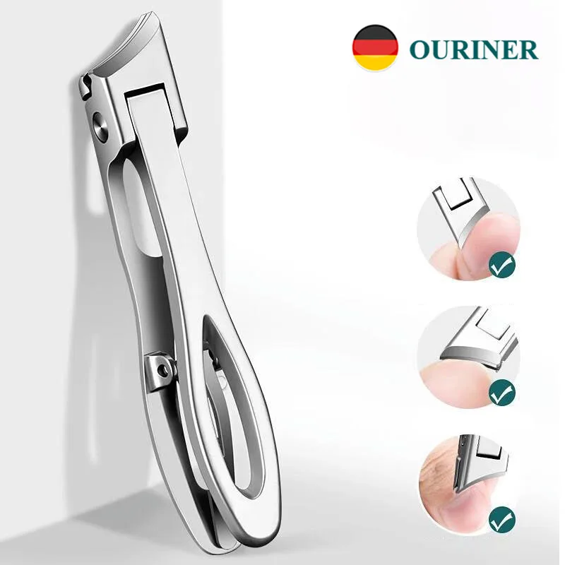 Large Opening Nail Clipper Process Stainless Steel Nail Clipper Gray Nail Clipper Nail Trimming Set Tool