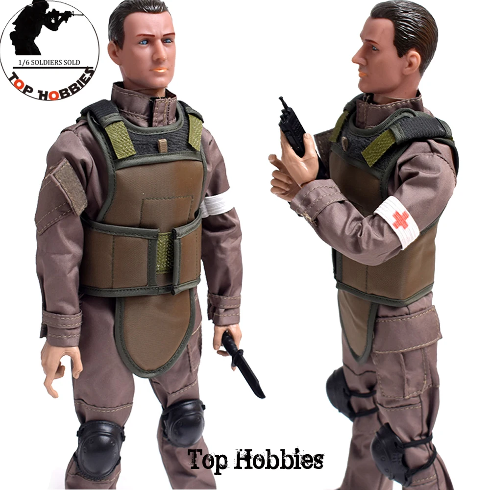 1pc 12インチ1/6医療兵士軍服戦闘軍ゲームおもちゃ兵士で設定されたボックスアクションフィギュアプラモデルホット