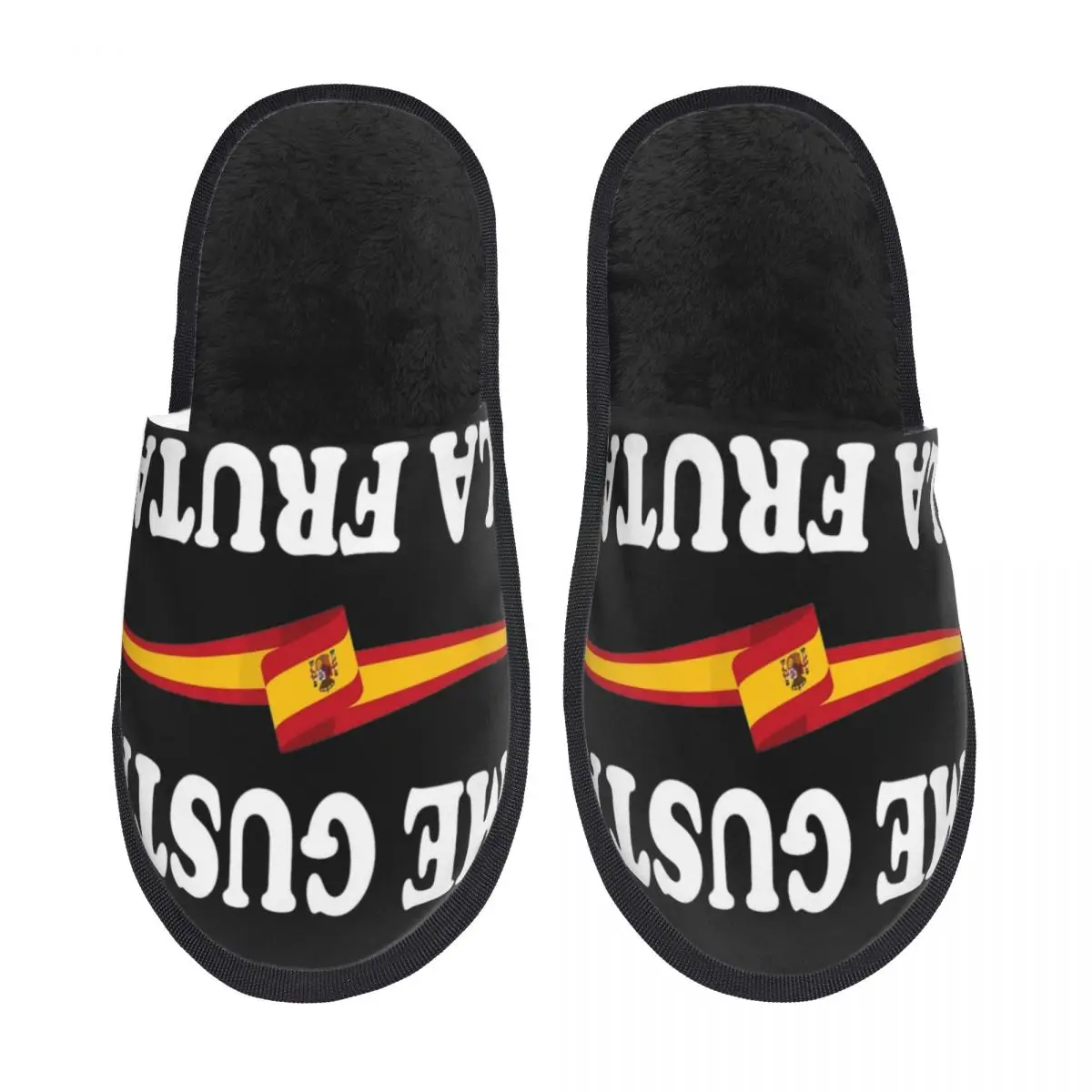 Me Gusta La Fruta Spain Spanish Winter Cotton Home Slippers Indoor Politica Graciosa Cozy Memory Foam Slippers Anti Slip