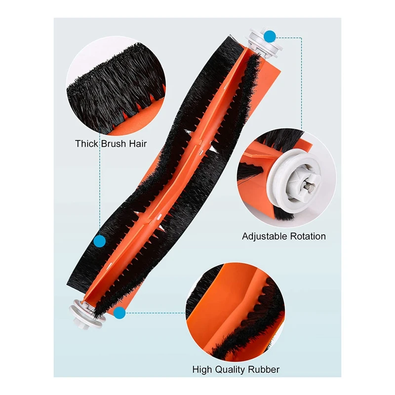 قطع غيار فرشاة رئيسية فرشاة جانبية فلتر HEPA لـ Dreame D9 D9 Max D9 Pro L10 Pro ملحقات المكنسة الكهربائية