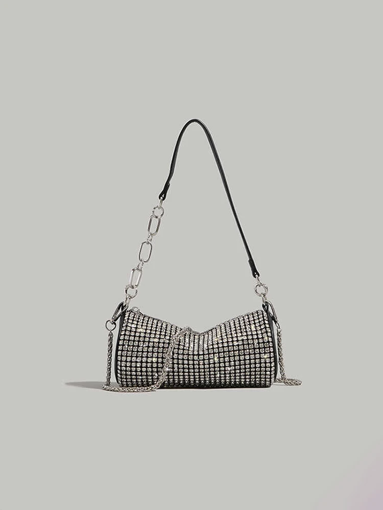 

Luxury Designer Diamond Underarm Bags For Women New Exquisite Elegant Shiny Shoulder Crossbody Bags High-end Commute Pillow Bags