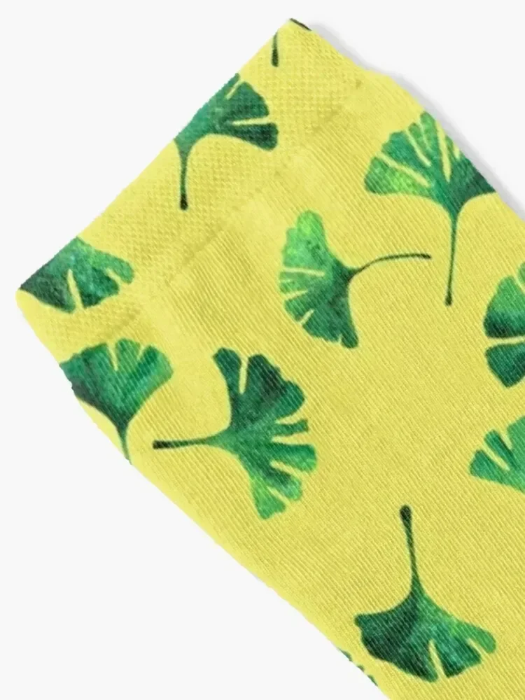 Ginkgo Leaves Socks crazy men cotton high quality halloween Rugby Socks Female Men's retro cartoon gym Socks Men's Women's