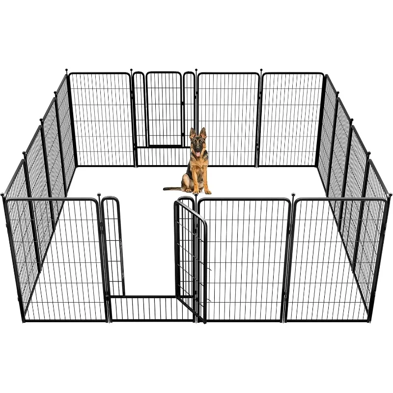 FXW Rollick Dog Playpen for Yard, RV Camping│Patented, 45 inch 16 Panels