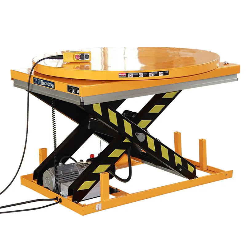 1M-4M lifting height mobile platform using indoor or outdoor turntable lift table