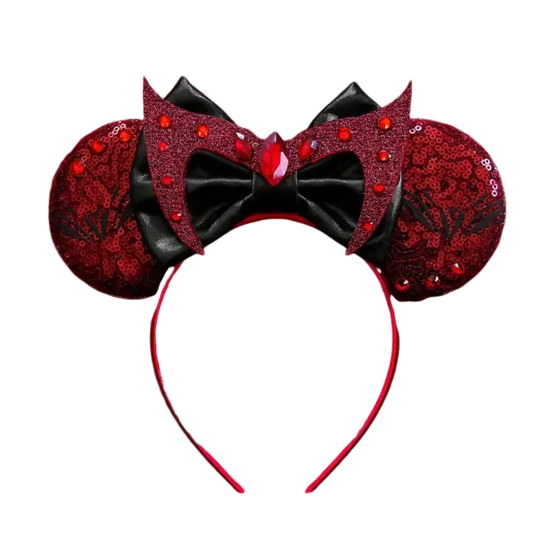 Disney Mickey Mouse Ears Hairbands Marvel Spiderman Headbands for Women Bows Hair Accessories Girls Party Headwear Kid Baby Gift