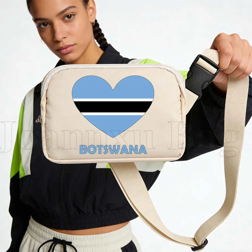 

Сумка-бананка с флагом Ботсваны, водонепроницаемая, для спорта, фитнеса, тренировок, бега, повседневная, кошелек-чехол, портативная поясная сумка для телефона