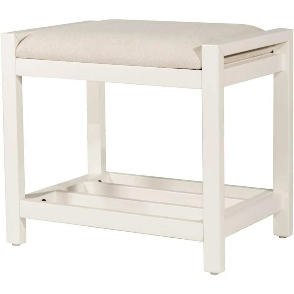 Hillsdale Furniture Amelia, White Vanity Stool