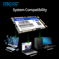 OSCOO Original SATA3.0 SSD M.2 Internal SSD M.2 2242 SATA SSD Hard Drive SSD SATA Rev.3.0 6Gb/s Read Speed Up to 550MB/s 3D NAND