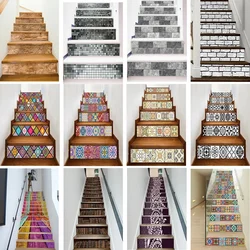 3D Detachable Staircase Sticker PVC Waterproof Self-adhesive Staircase Floor Mural Decoration Step Anti-skid Sticker