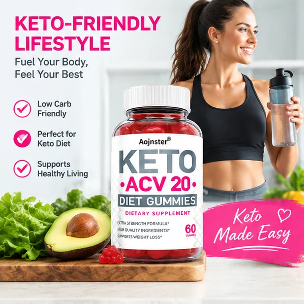 Chewable Keto ACV Gummies, Great for Keto Lifestyle, Tasty Cider Vinegar Gummy, Adult Daily Nutritional Supplement