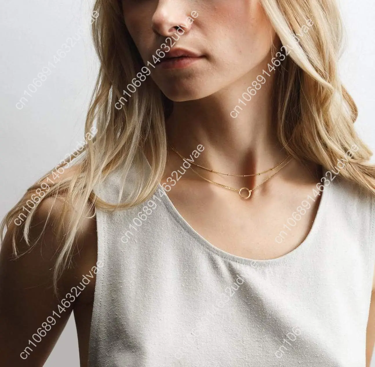 Layered สร้อยคอหัวใจจี้ Handmade 18 K Gold Plated Dainty GOLD Choker Arrow Bar Layering สร้อยคอยาวสําหรับผู้หญิง