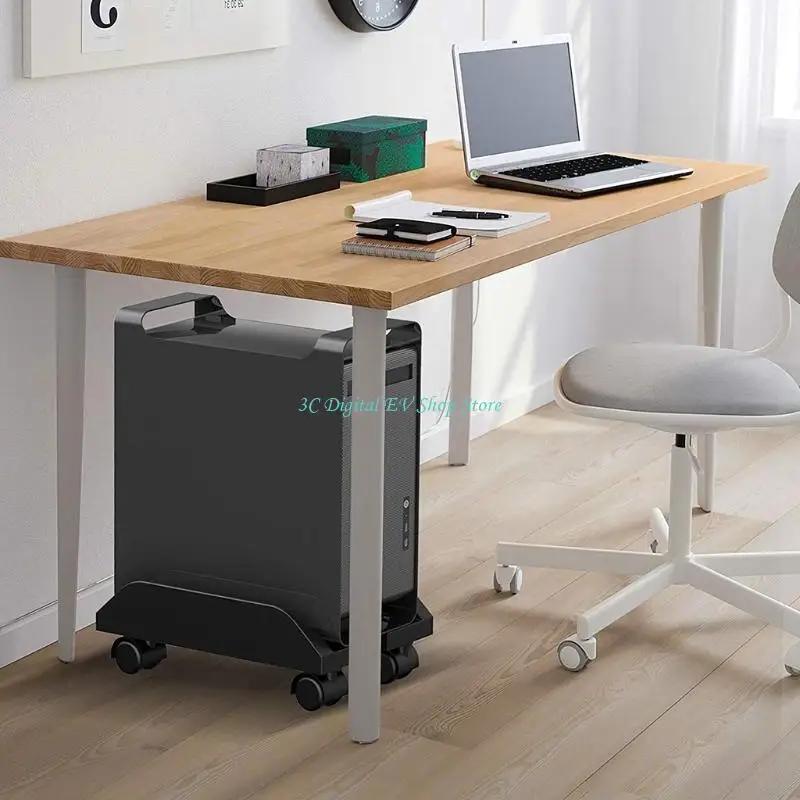 E74D Universal CPU Stand Holder Mobile Computer Floor Tower Stand Rolling Adjustable