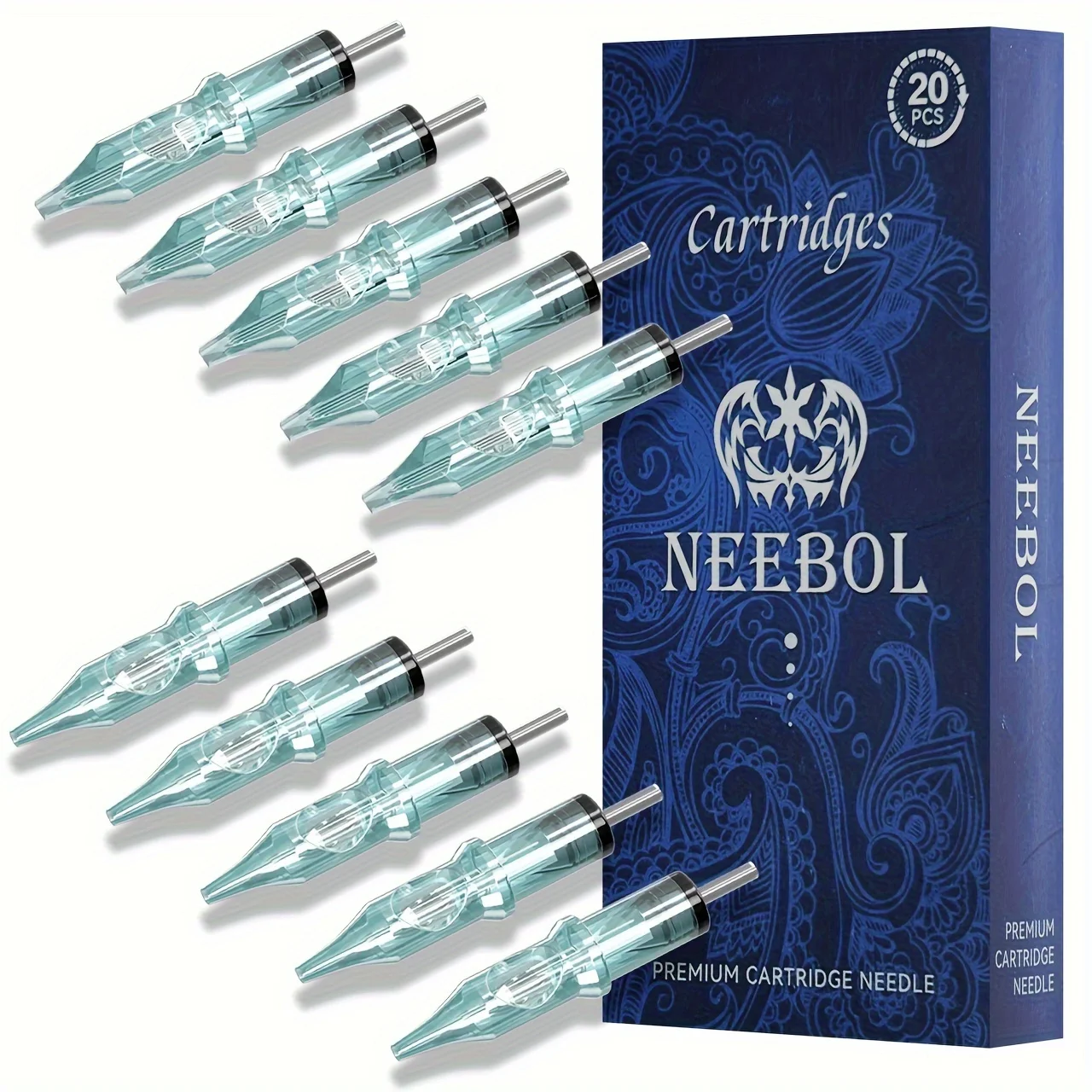 

20pcs Mixed Sizes 1203RL 1205RL 1207RM 1209RM Disposable Tattoo Needles Cartridge Round Liner Shader