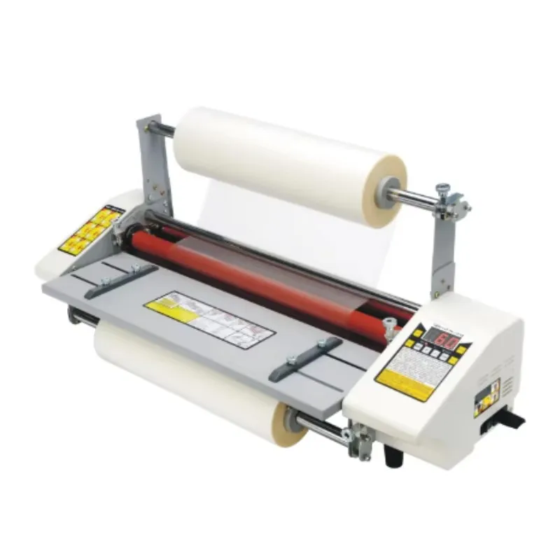 Hot sell double sides adjustable speed manual A2 A3 A4 hot cold lamination laminator machine