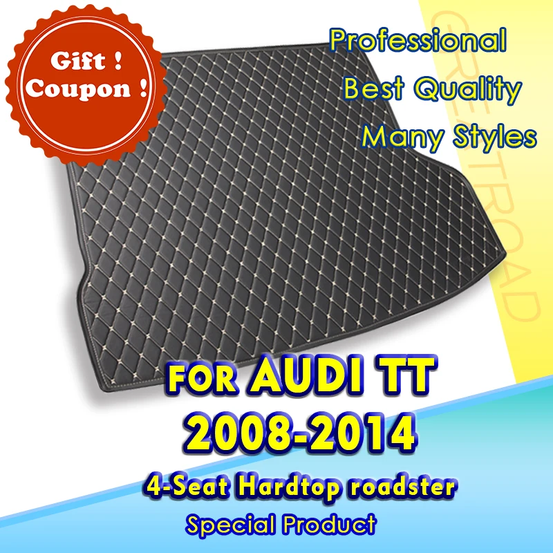 

Коврик для багажника автомобиля Audi TT Hardtop Roadster, четыре сиденья 2008-2014 2009 2010 2011 2012, коврик с подкладкой для груза, аксессуары для интерьера