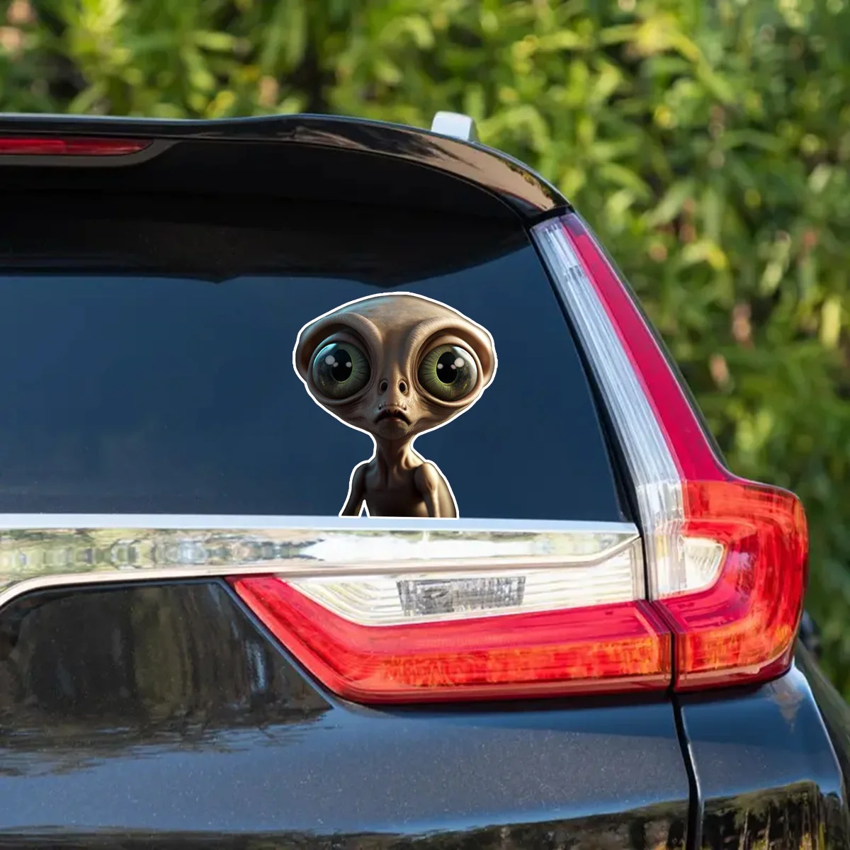 1pc-17x18.8cm Use our cute, fun, humorous alien stickers to make your car stand out - suitable for all vehicles  J-419