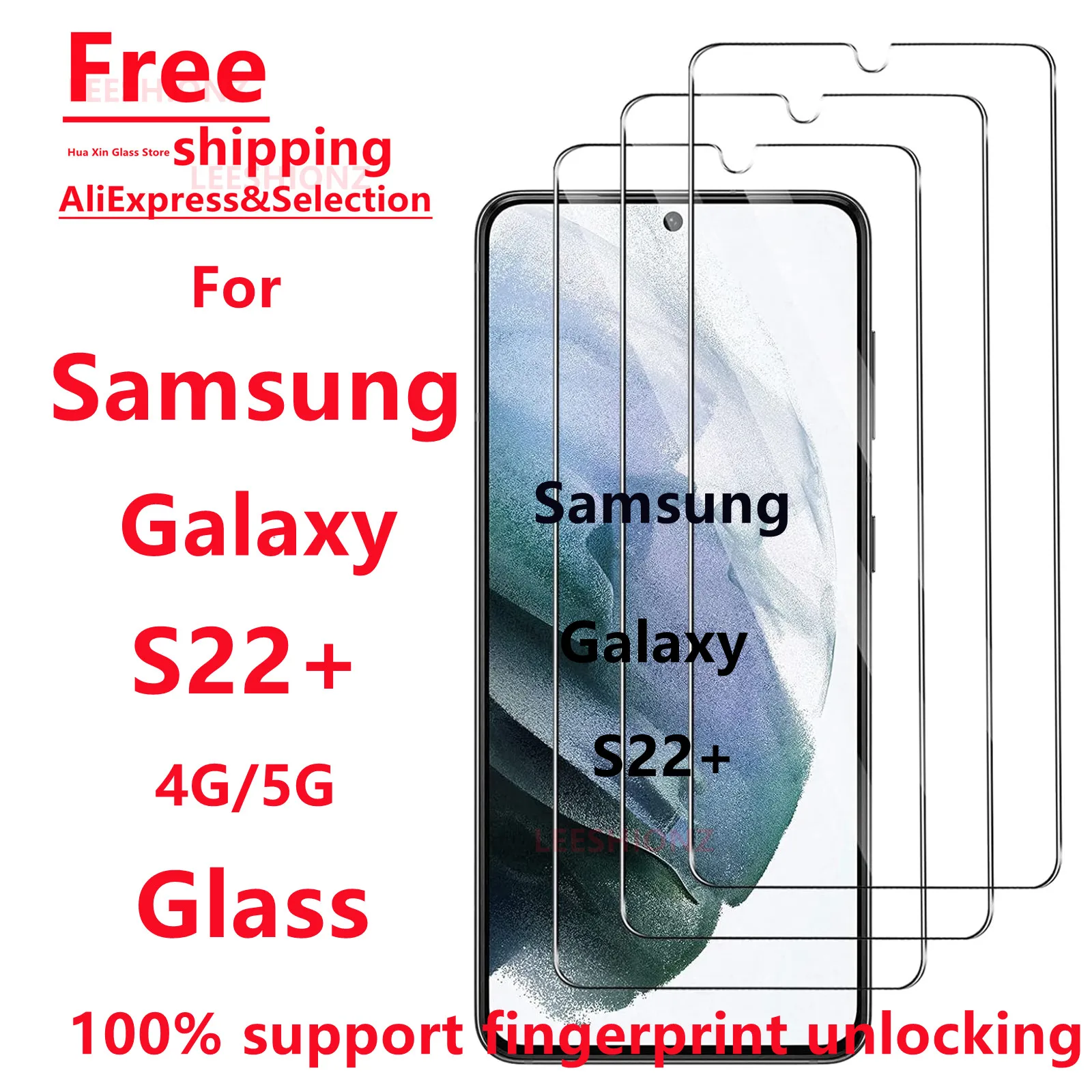 1/4Pcs Tempered Glass Screen Protector for Samsung Galaxy S22+ - Smartphone Protection Suitable for Samsung S22+ Series