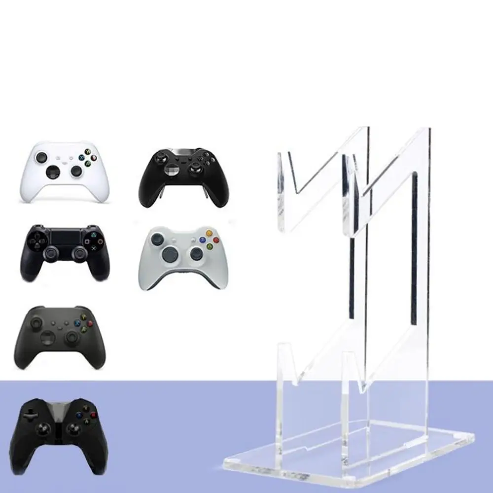 Acrylic 2-Layer Controller Holder Stable Transparent Game Handle Display Stand Universal Dual Game Controller Holder