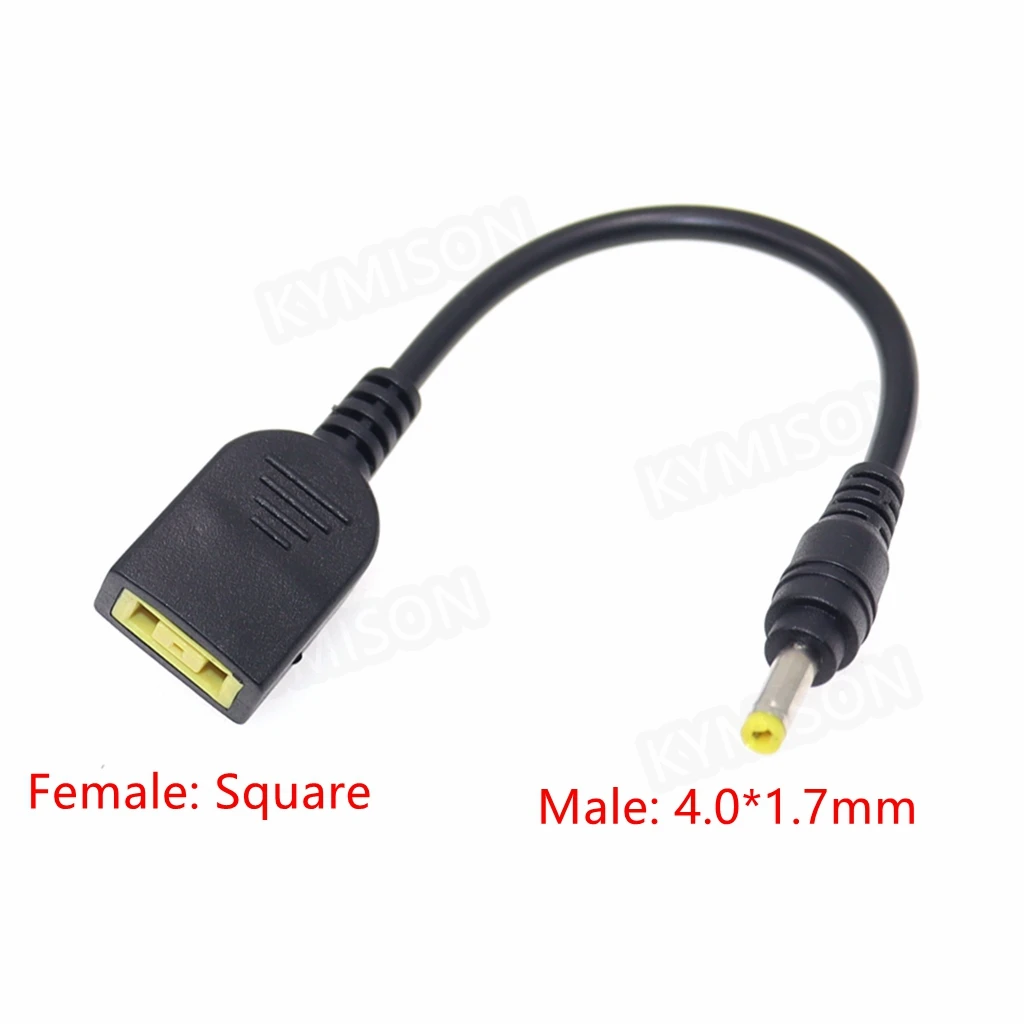 DC Square Plug Female To 4.0x1.7mm Male Power Adapter Converter Connector Cable Cord for Lenovo Charger Adapter