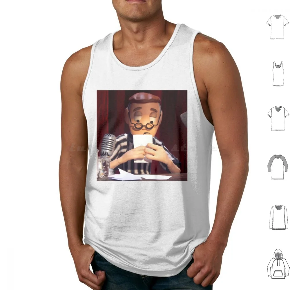 Thinking Rod Putty Tank Tops Print Cotton Moral Orel Adult Swim Orel Puppington Orel Moral Clay Puppington Cartoons