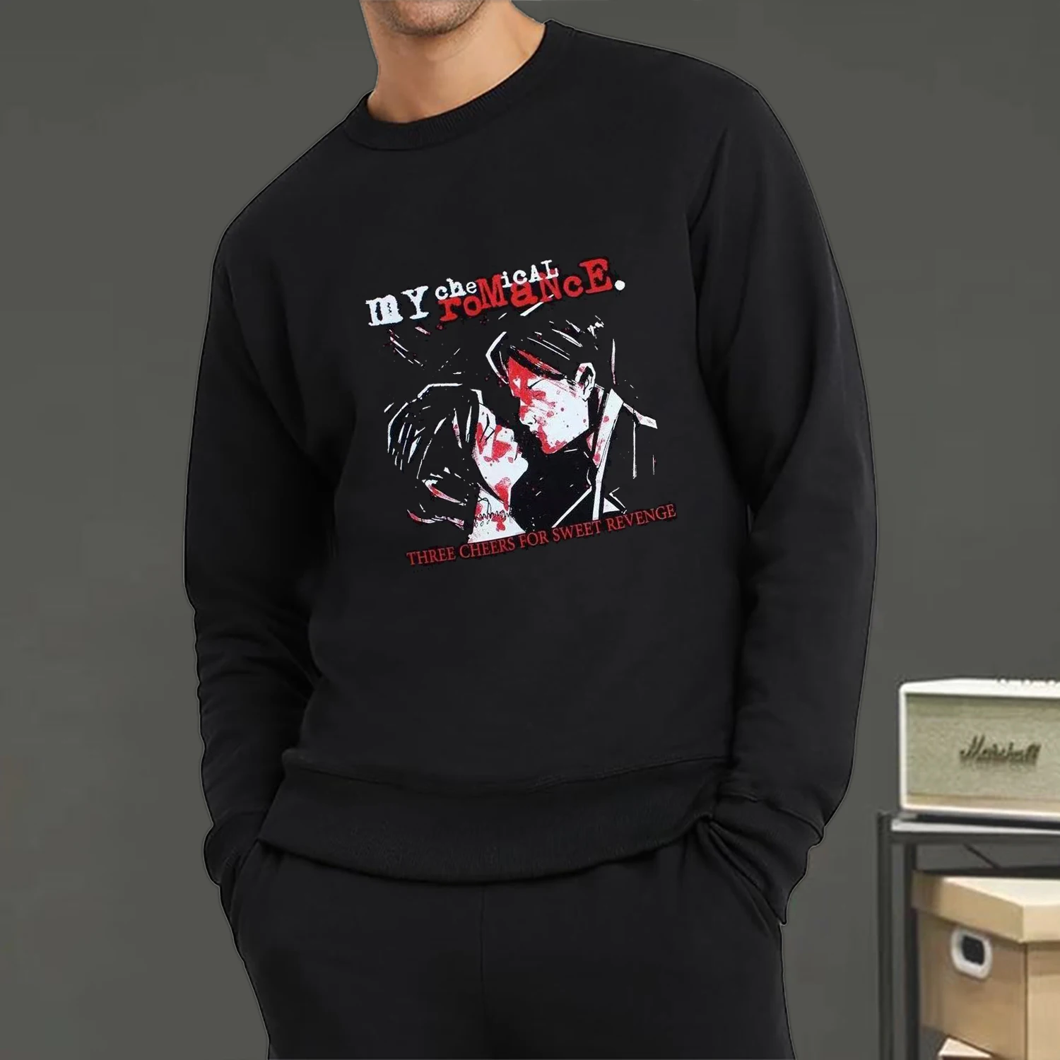 

MY CHEMICAL ROMANCE THREE CHEERS FOR SWEET REVENGE Sweatshirts Printed Mens Pullover Hoodie Unisex Harajuku Hoodies Sweatwear