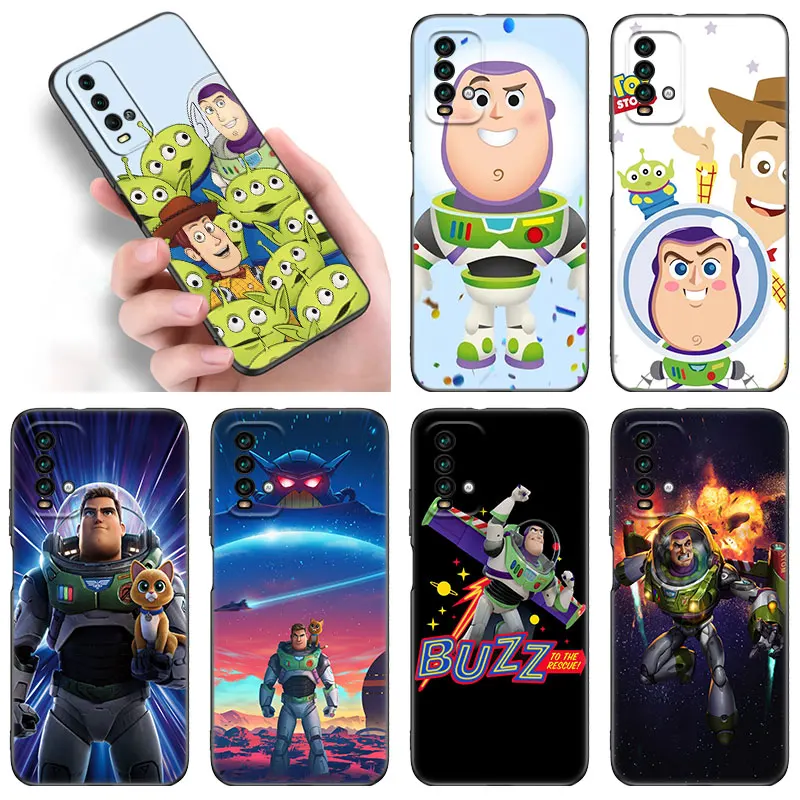 Buzz Lightyear Black Phone Case For funda Xiaomi Redmi Note 12 11 11S 11T 10 10T 5G 10S 9S 9 8T Pro 11A A1 Plus Silicone Cover