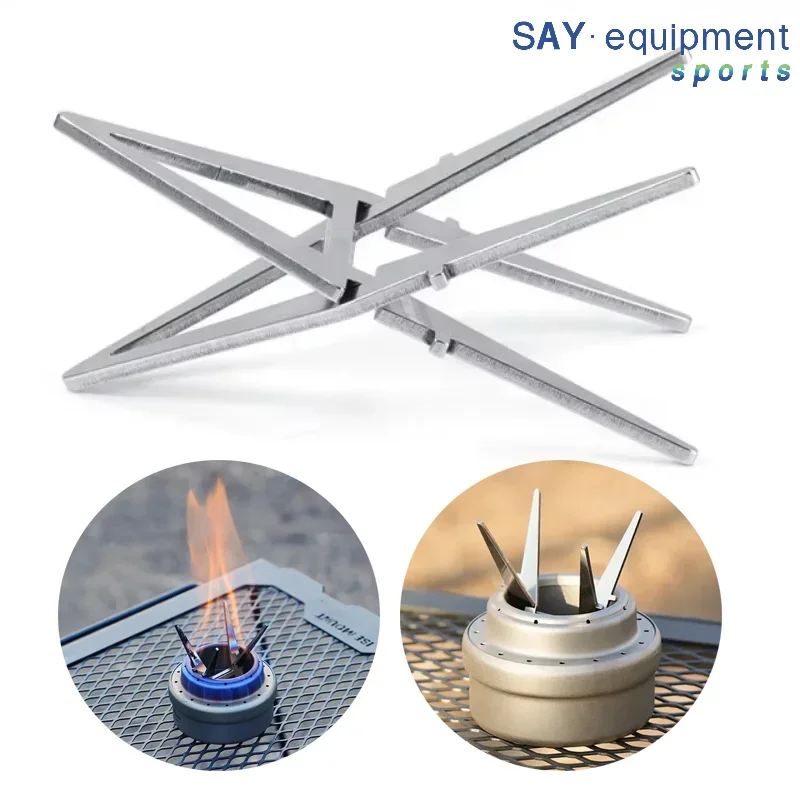 

﻿ Alcohol Stove Pot Stand Portable Water Kettle Holder Detachable Four-corner Kettle Bracket Outdoor Camping Accessories Tool