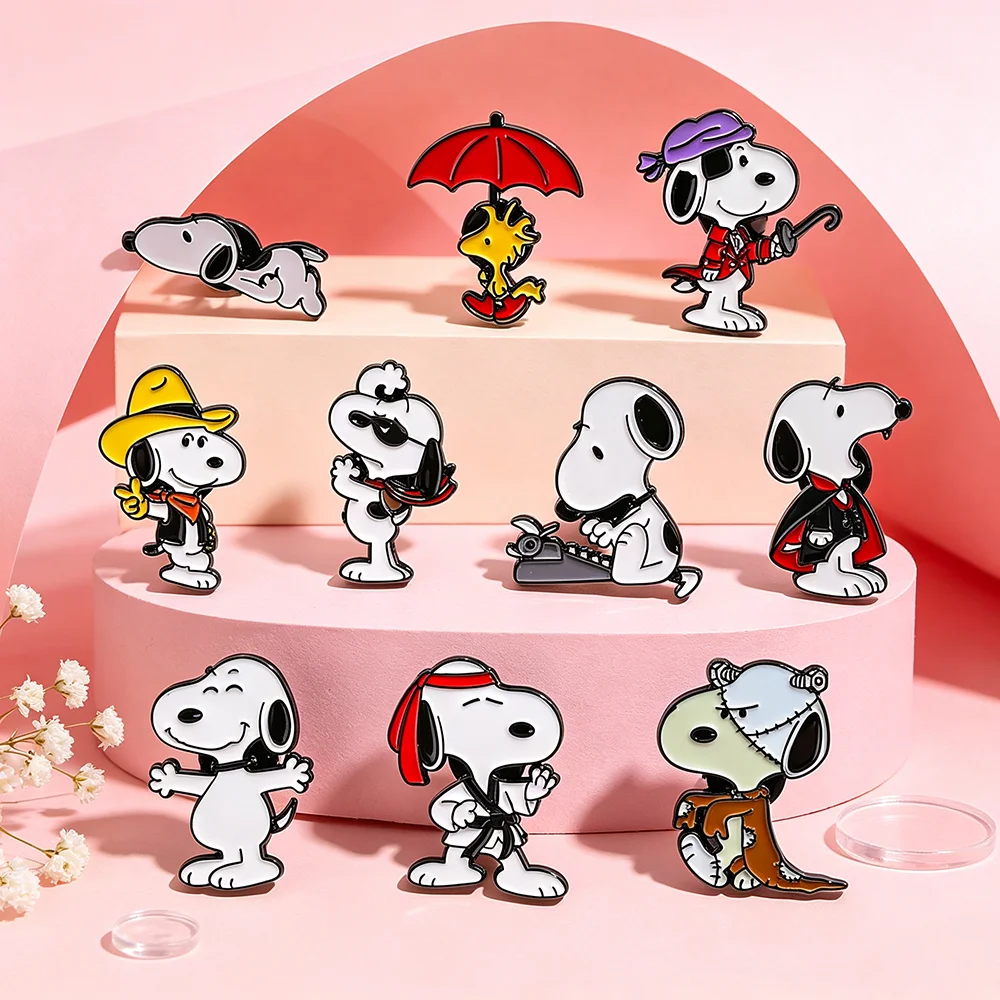 10 Stück Niedliche Cartoon-Hunde-Emaille-Metallbroschen, Exquisites und Schlichtes Kleidungsaccessoire, Geschenk Geeignet für Fans – Detail 3