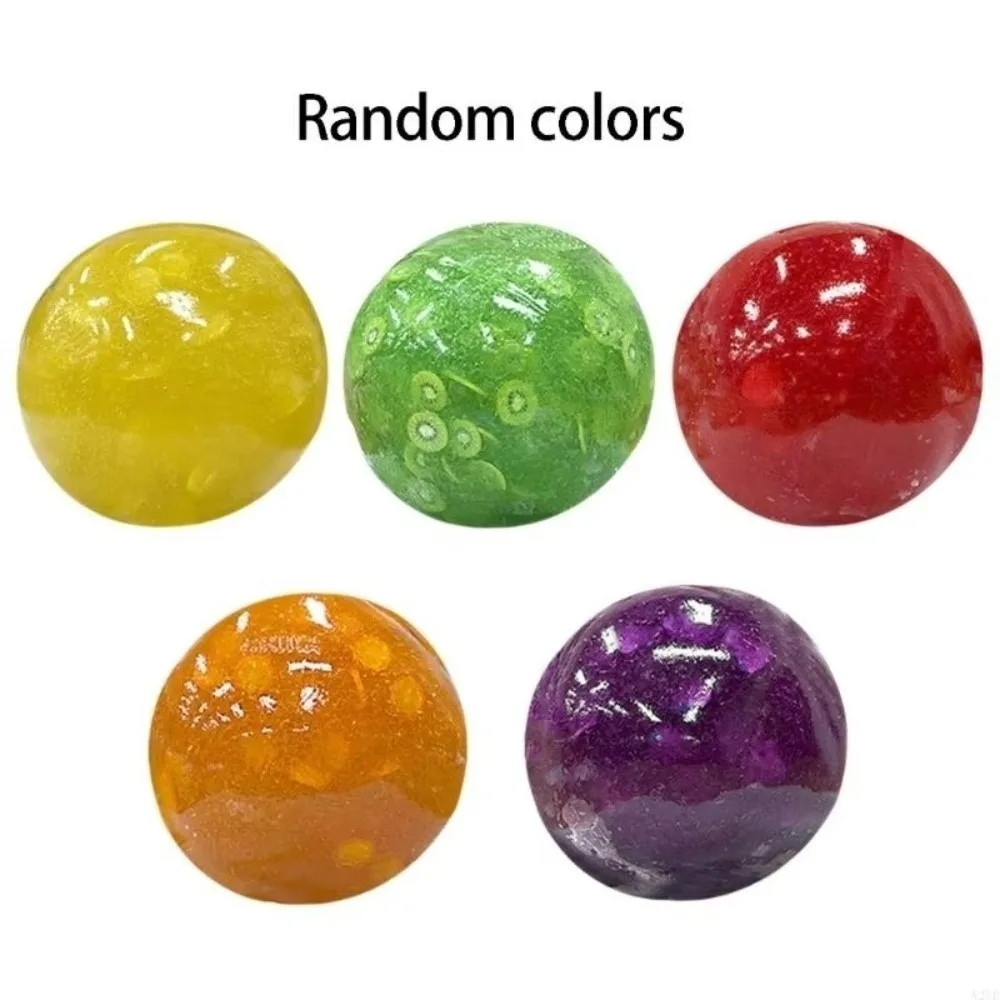 Fun Stress Relief Fruit Stress Balls Soft TPR Fidget Squeeze Toy Random Decompression Pinch Ball Kids