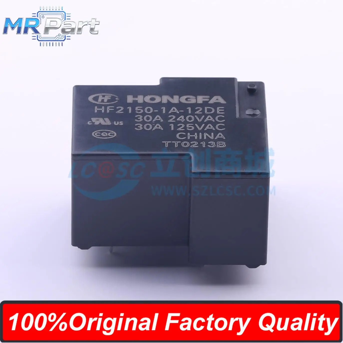 5 Pieces HF2150-1A-12DE Small High Power 12V Relay 30A 240VAC Single Pole Single Throw - Normally Open 4 Pins