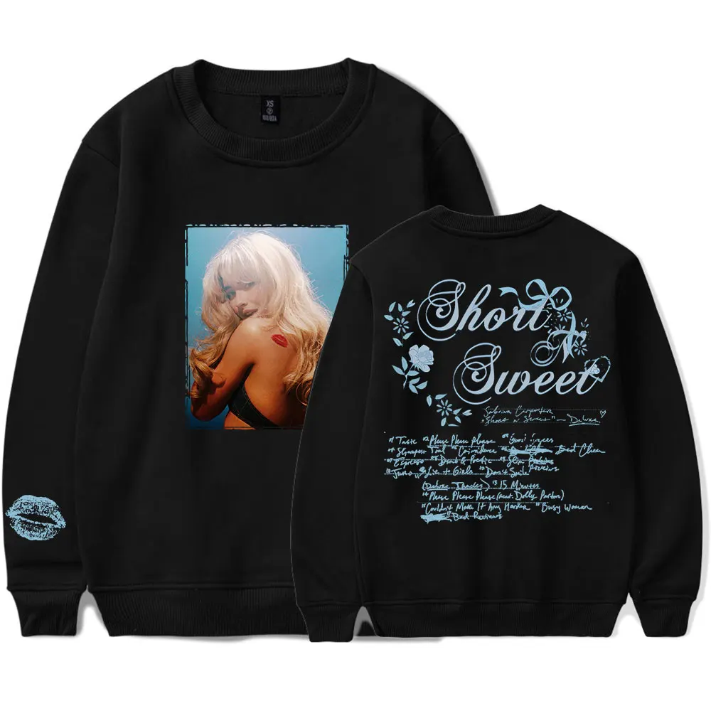 Sabrina Carpenter Short n' Sweet Deluxe Merch Crewneck Sweatshirts Cosplay Women Men Fashion Long Sleeve Tee