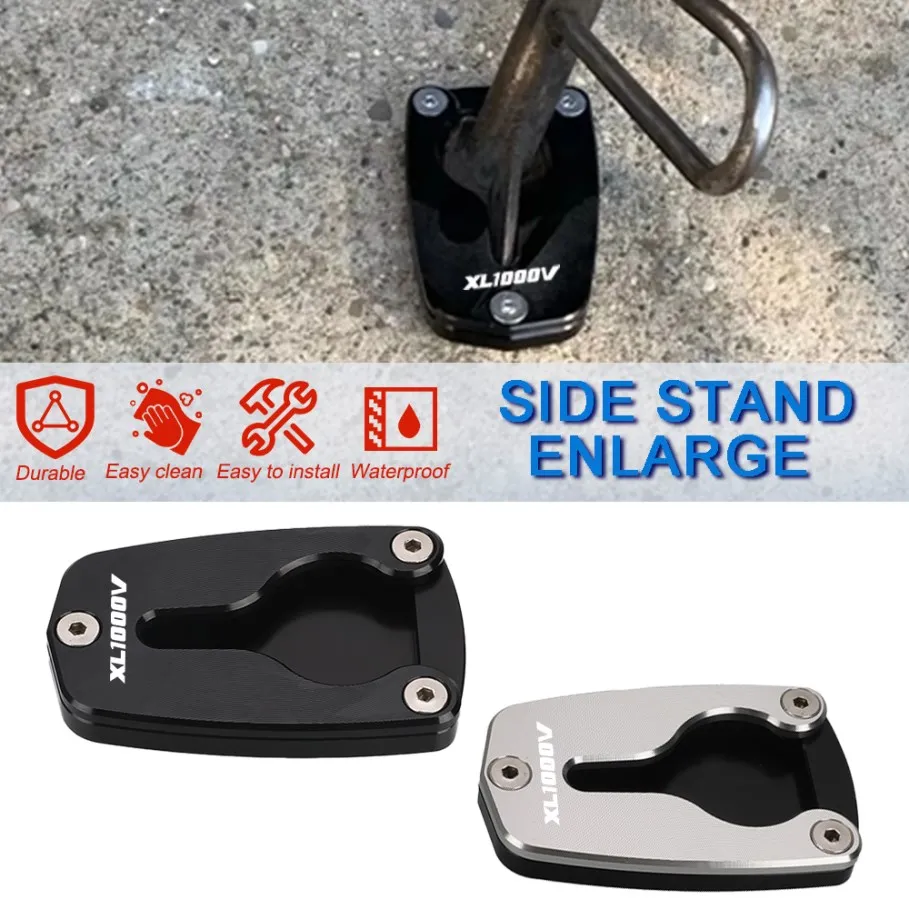 

For HONDA XL1000V XL1000 XL 1000 V VARADERO Kickstand Enlarger Pad Side Stand Extension Plate 2001 2002 2003 2004 2005 - 2011