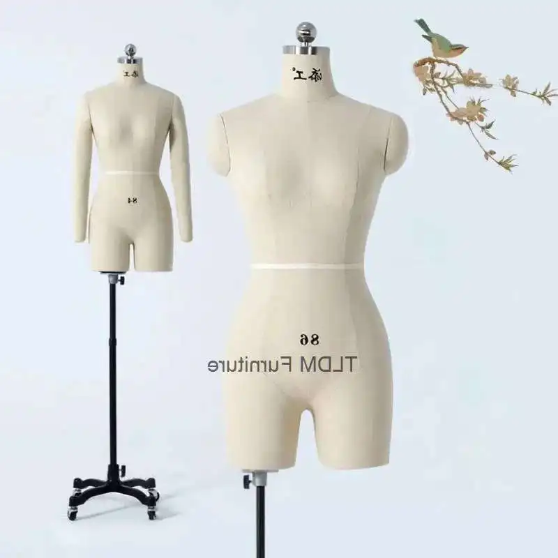 

Льняной чехол для шитья тела, женские манекены с ножками для дизайна одежды, бюст, портной манекен, подставка для платья, можно приклеить w