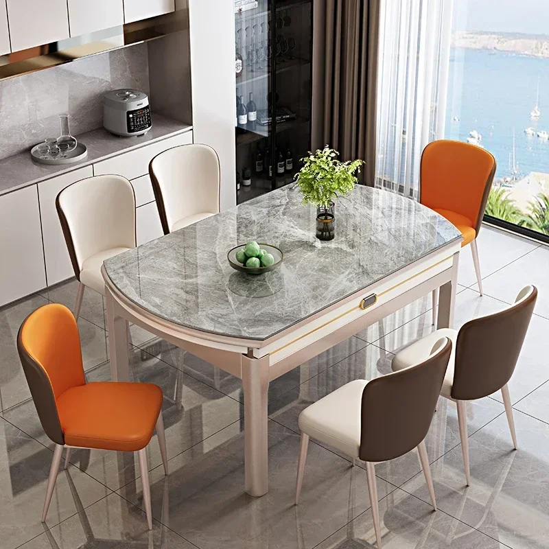 

White Design Dining Table Nordic Minimalist Elegant Modern Dining Table Chair Kitchen Mesas De Jantar Living Room Furniture