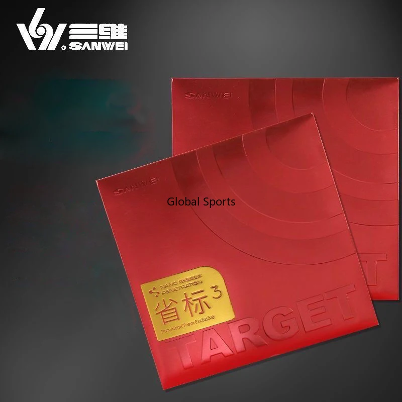 Original sanwei tênis de mesa borracha provincial target pro 3 (borracha pegajosa de nano penetração) target 3 esponja de ping pong