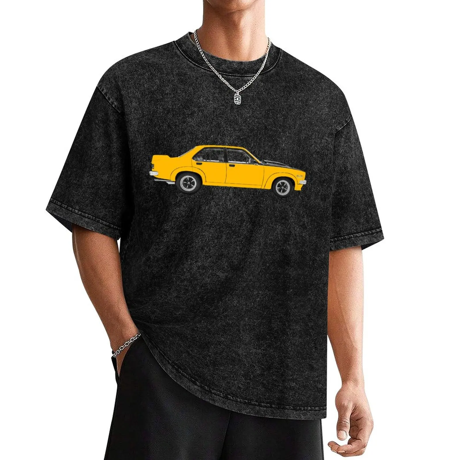 LH Holden Torana SLR/5000 1974 Chrome Yellow T-Shirt vintage clothes anime t shirts Men's t-shirts