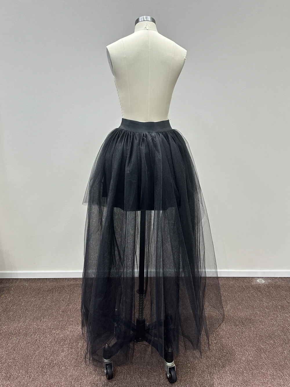 Neue Ankunft High-Low Tüll Petticoats Für Cocktail Kleid Elastische Taille Hallo-Lo Mesh Net Maxi Röcke Dance tutu Jupon Für Party – Detail 8