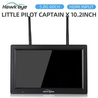 Hawkeye Little Pilot Captain X 10.2 Inch Ips 1024X600 1000lux with DVR 5.8G 60CH Monitor 3S-6S Voor