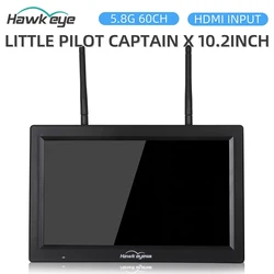 Hawkeye Little Pilot Captain X 10.2 Inch Ips 1024X600 1000lux with DVR 5.8G 60CH Monitor 3S-6S Voor