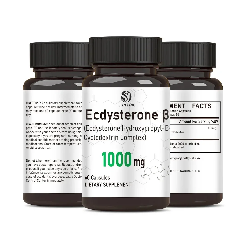 

3 bottles Ecdysterone Capsule promotes metabolism and supports muscle development and health