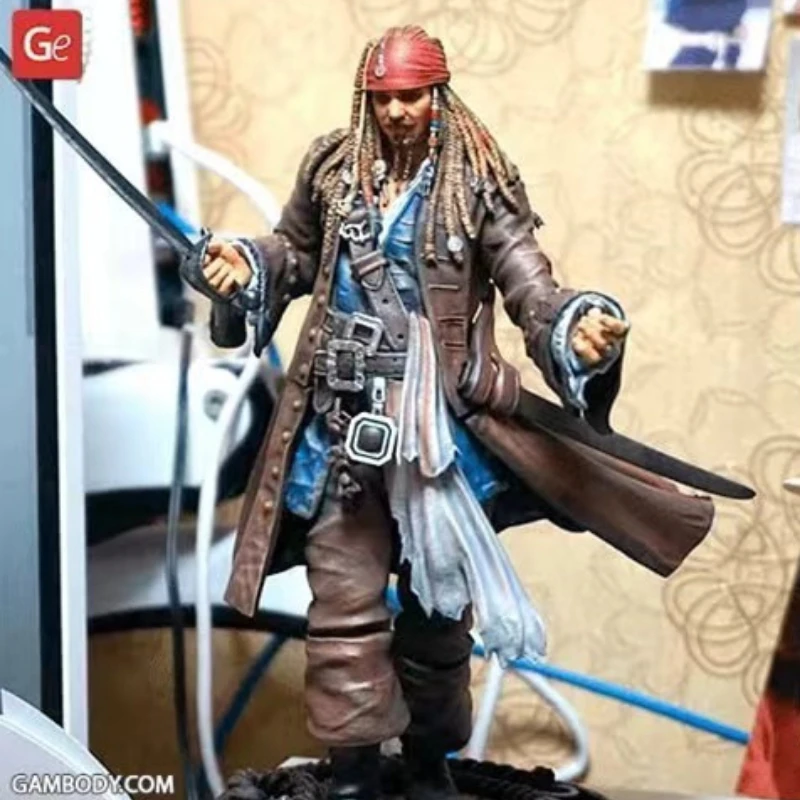 Captain Jack Resin Figure Full 1/24 Scale 75mm Model Kit Diy Unassembled and Unpainted Diorama Toys