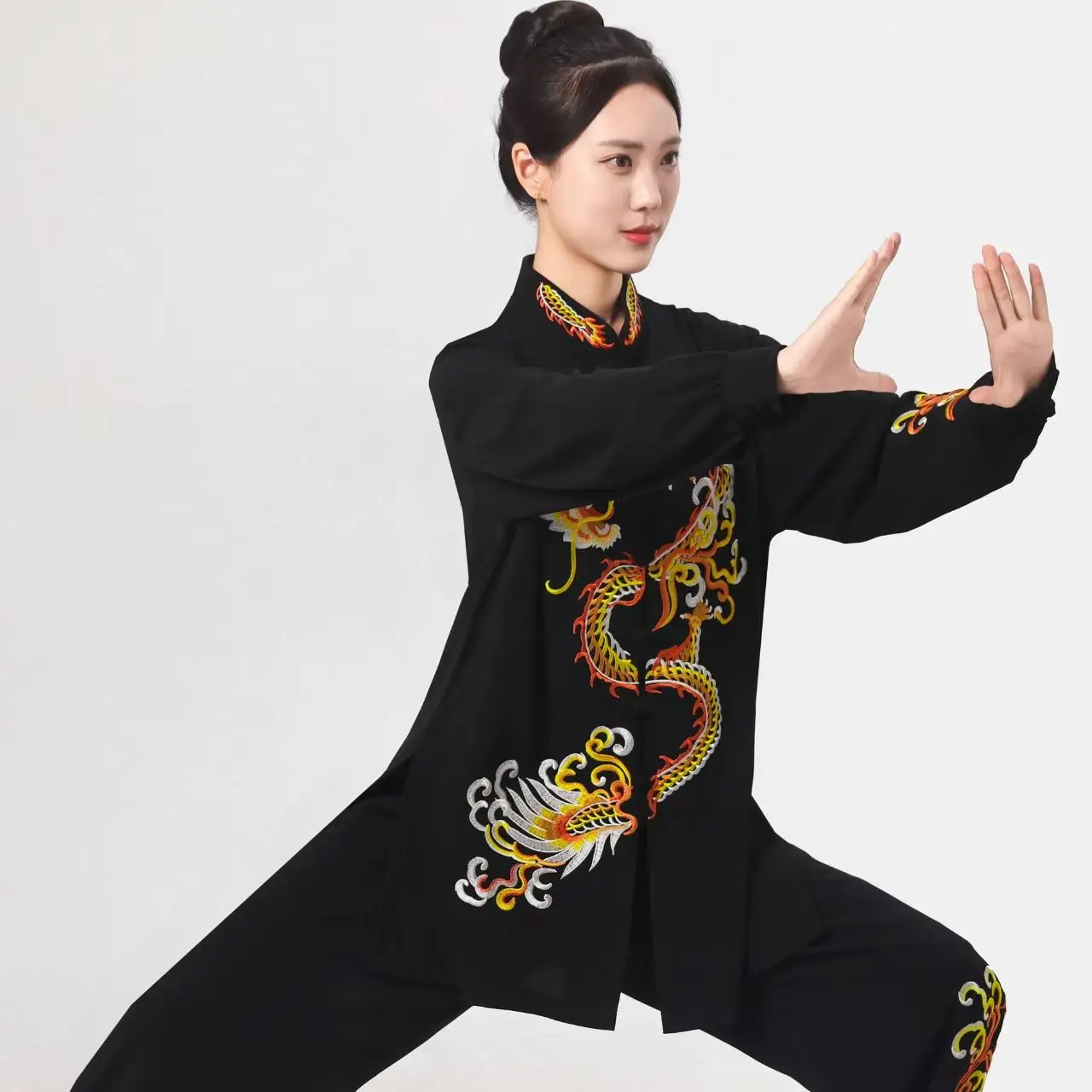 New Arrival Fashion Men Women Chinese Style Tai Chi Clothing Embroidery Kung Fu Suits Spring Autumn Martial Arts Costume Sets