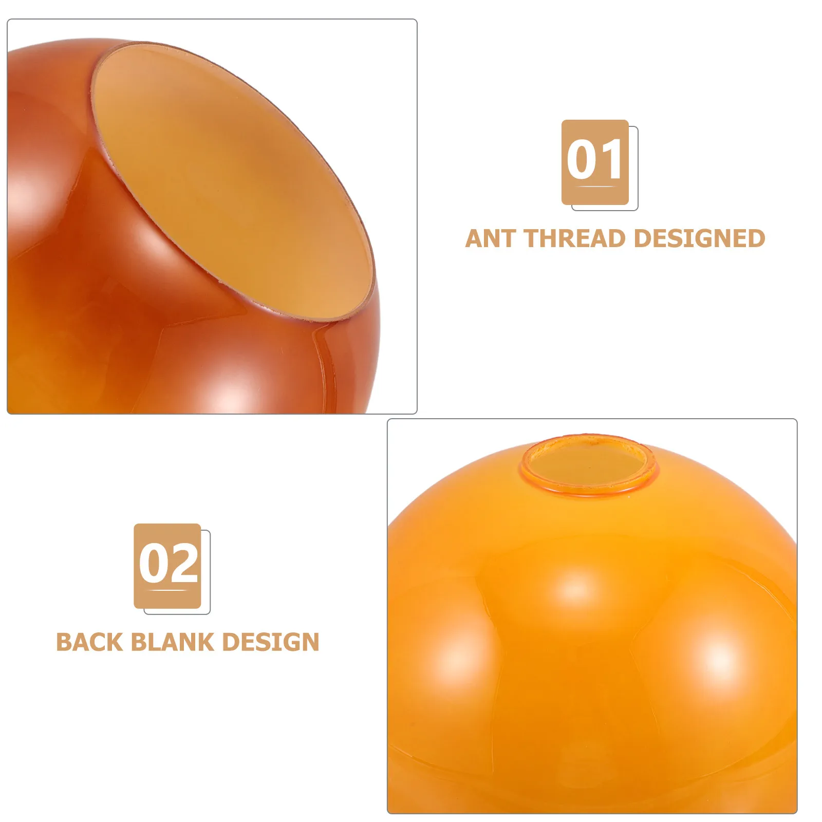 Replacement Glass Lampshade E27 Round Globe Lamp Cover Glass Sphere Lampshade 7.8 Inch Ceiling Light Living Room Bedroom Dining