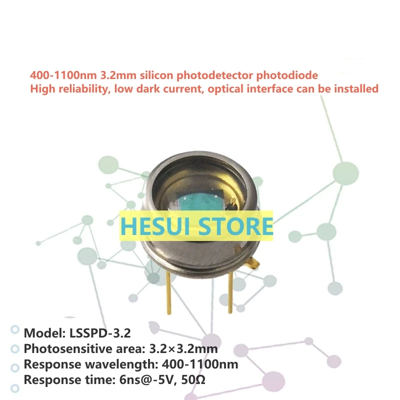 LSSPD-3.2 400-1100nm 3.2mm silicon photodetector photodiode with optical fiber cost-effective